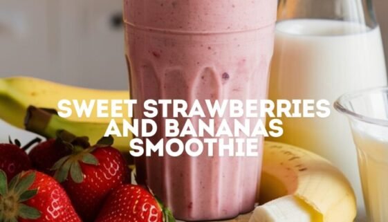 Sweet Strawberries And Bananas Smoothie