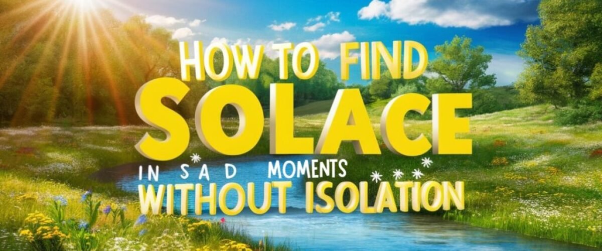 How To Find Solace in Sad Moments Without Isolation