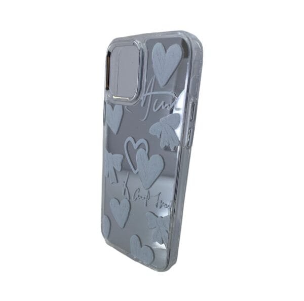 Charming White Heart & Lucky Vibes Phone Case