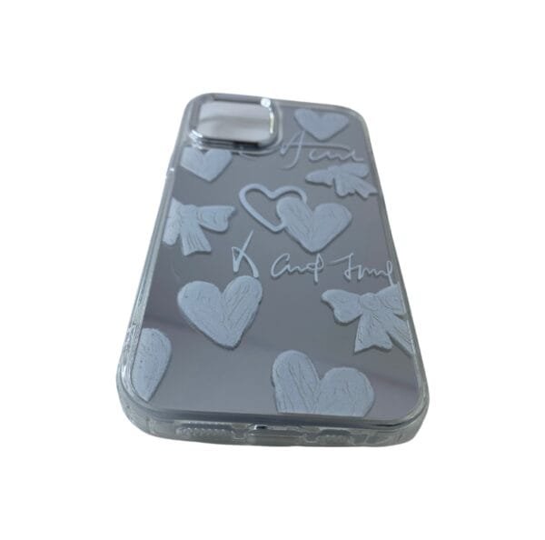 Charming White Heart & Lucky Vibes Phone Case