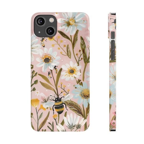 Bee On Daisy's Slim Phone Cases - Image 3
