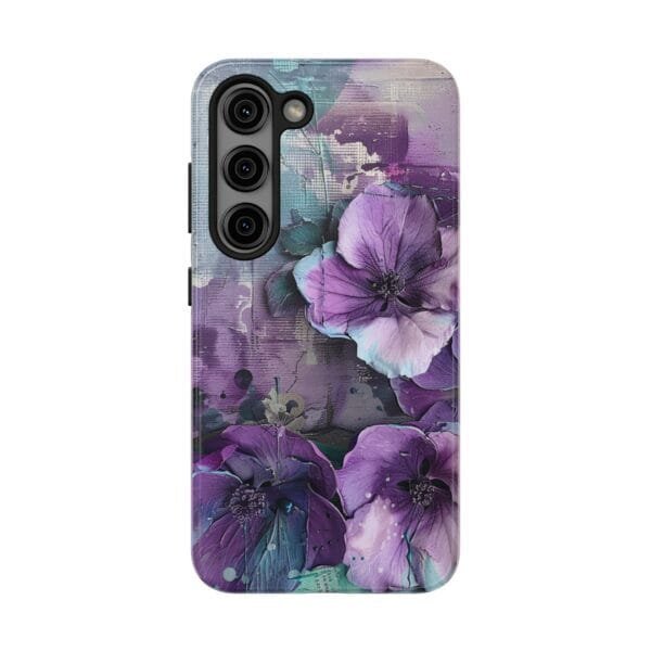 Purple Flowers Tough Phone Cases - Image 2