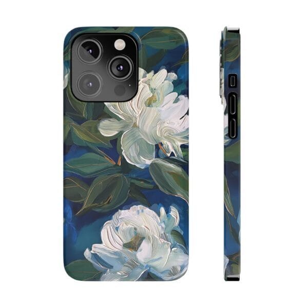 White Rose Slim Phone Cases - Image 2