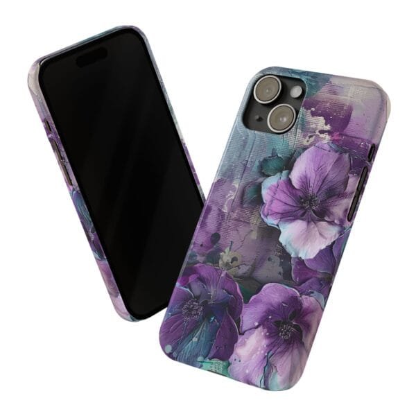 Purple Flowers Slim Phone Cases - Image 5