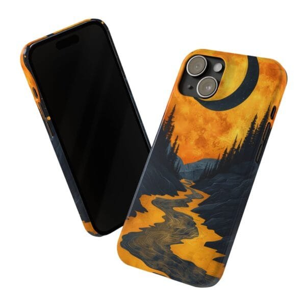 Gold Light Night River Slim Phone Cases - Image 5