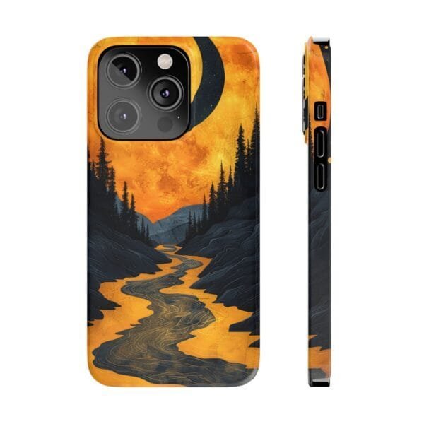 Gold Light Night River Slim Phone Cases - Image 2