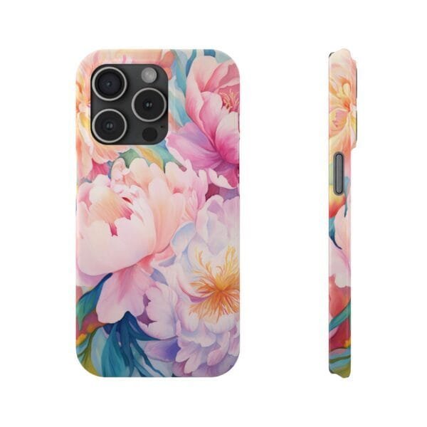 Pink Rosés Slim Phone Cases - Image 8