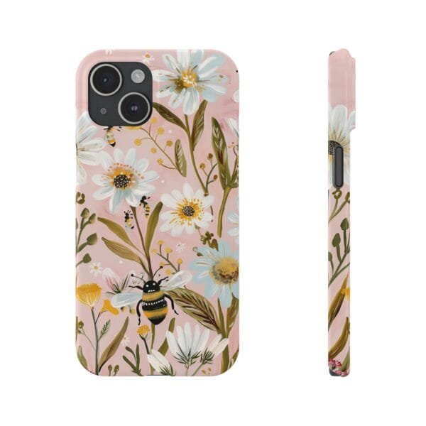 Bee On Daisy's Slim Phone Cases - Image 4