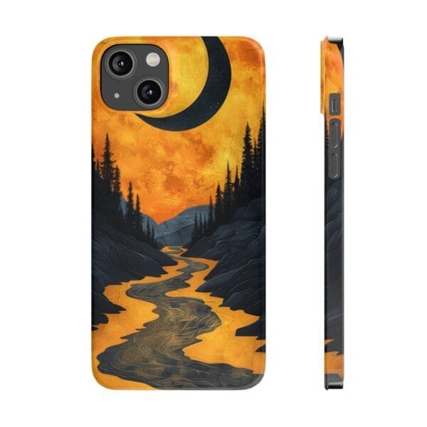 Gold Light Night River Slim Phone Cases - Image 3