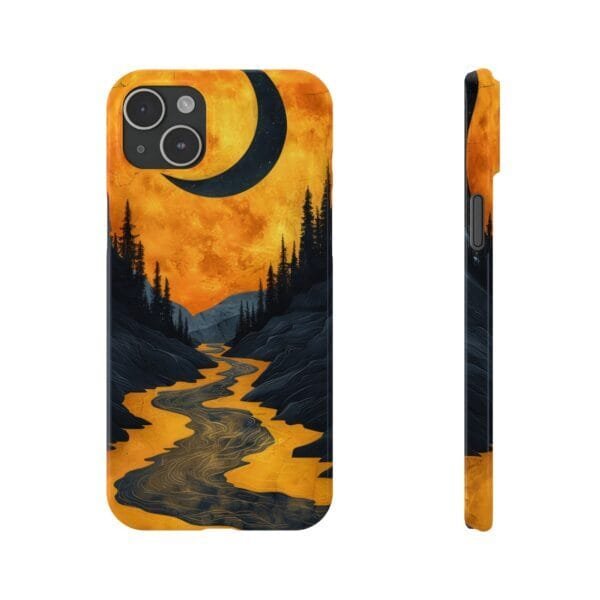 Gold Light Night River Slim Phone Cases - Image 6