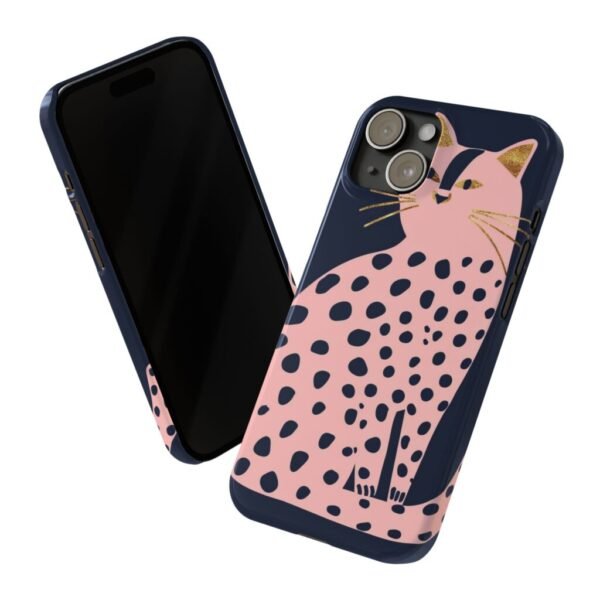 Black Dot Cat Slim Phone Cases - Image 5