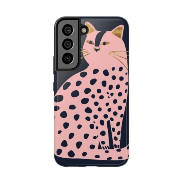 Black Dot Cat Tough Phone Cases - Image 3