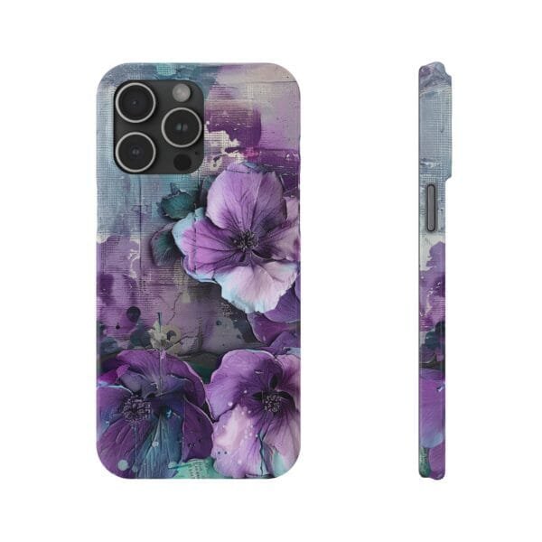 Purple Flowers Slim Phone Cases - Image 10