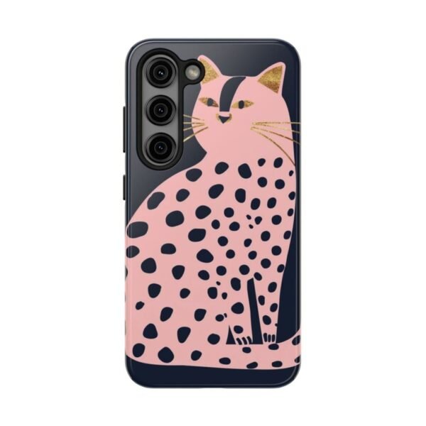 Black Dot Cat Tough Phone Cases - Image 2