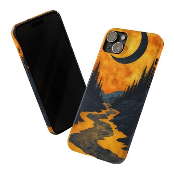 Gold Light Night River Slim Phone Cases - Image 7