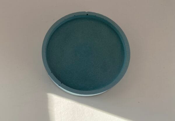 Round Concrete Coasters And Trinket Tray- Blue - Image 9