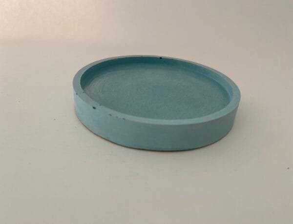 Round Concrete Coasters And Trinket Tray- Blue - Image 8