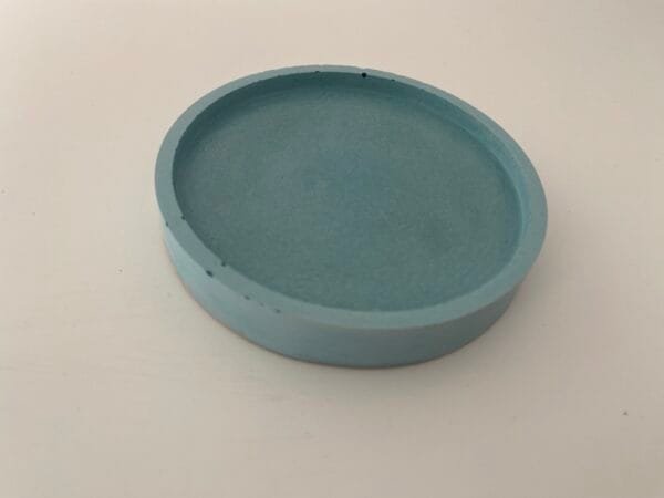 Round Concrete Coasters And Trinket Tray- Blue - Image 3