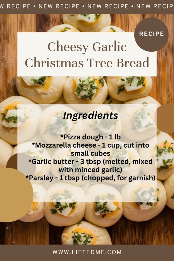 Festive Cheesy Garlic Christmas Tree Bread 