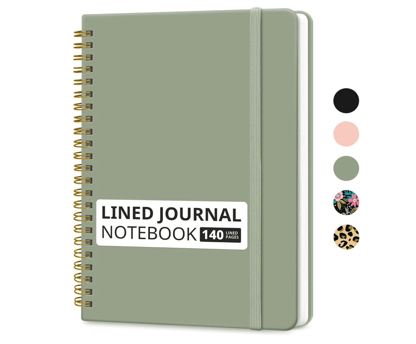 Lined Spiral Journal Notebook for Women & Men, 140 Pages,