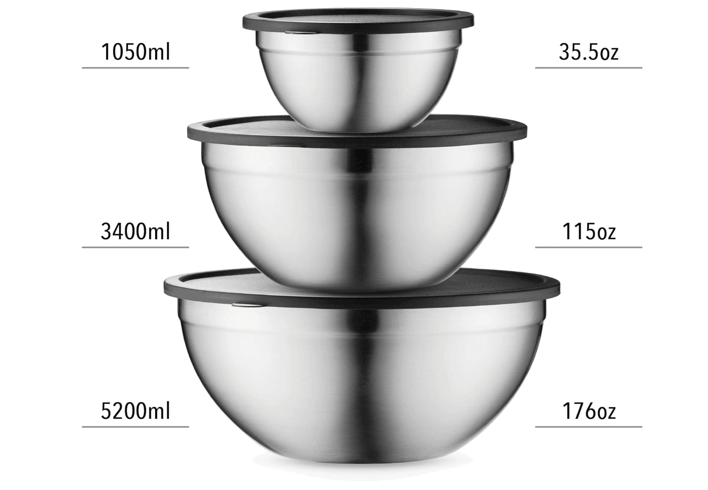 Table Concept Mixing Bowls with Airtight Lids Table Concept Mixing Bowls with Airtight Lids
